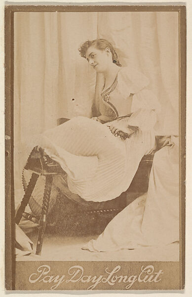 [Actress in costume, seated], from the Actors and Actresses series (N150b) issued by Duke Sons & Co. to promote Duke Cigarettes, Issued by W. Duke, Sons &amp; Co. (New York and Durham, N.C.), Albumen photograph 