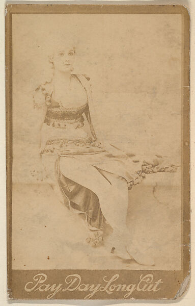 [Actress in costume, seated], from the Actors and Actresses series (N150b) issued by Duke Sons & Co. to promote Duke Cigarettes, Issued by W. Duke, Sons &amp; Co. (New York and Durham, N.C.), Albumen photograph 