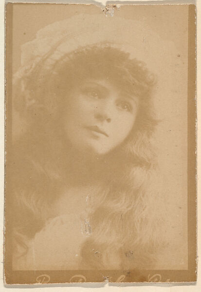 [Actress with long wavy hair], from the Actors and Actresses series (N150b) issued by Duke Sons & Co. to promote Duke Cigarettes, Issued by W. Duke, Sons &amp; Co. (New York and Durham, N.C.), Albumen photograph 