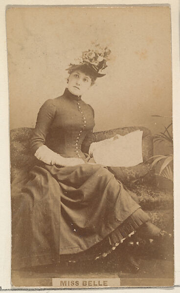 Miss Belle from the Actresses, Celebrities, and Children series (N151) issued by Duke Sons & Co. to promote Duke Cigarettes, Issued by W. Duke, Sons &amp; Co. (New York and Durham, N.C.), Albumen photograph 