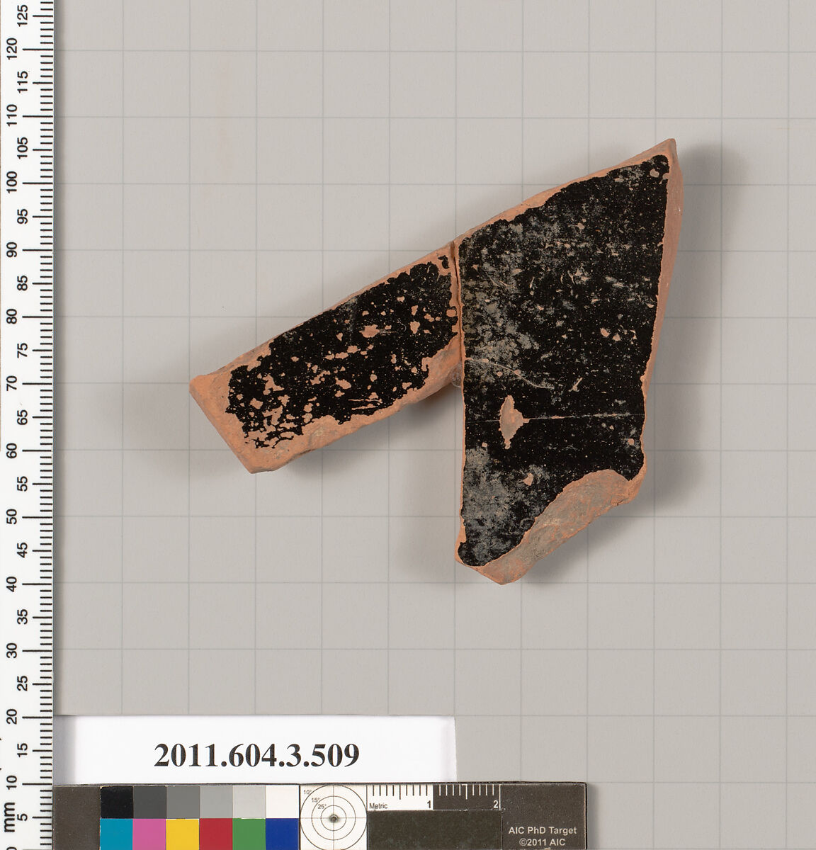 Terracotta fragment of a column-krater (bowl for mixing wine and water), Terracotta, Greek, Attic