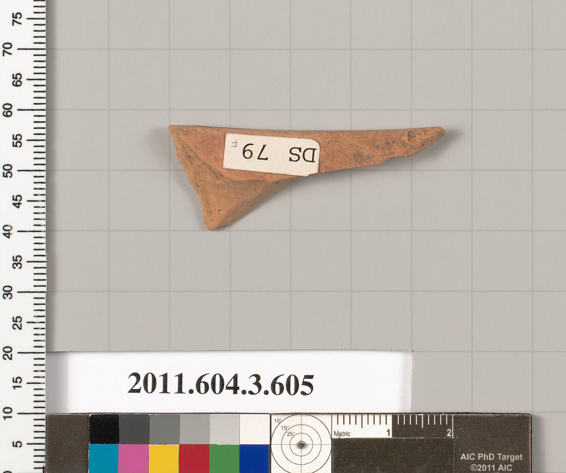 Terracotta fragment of a column-krater (bowl for mixing wine and water), Terracotta, Greek, Attic