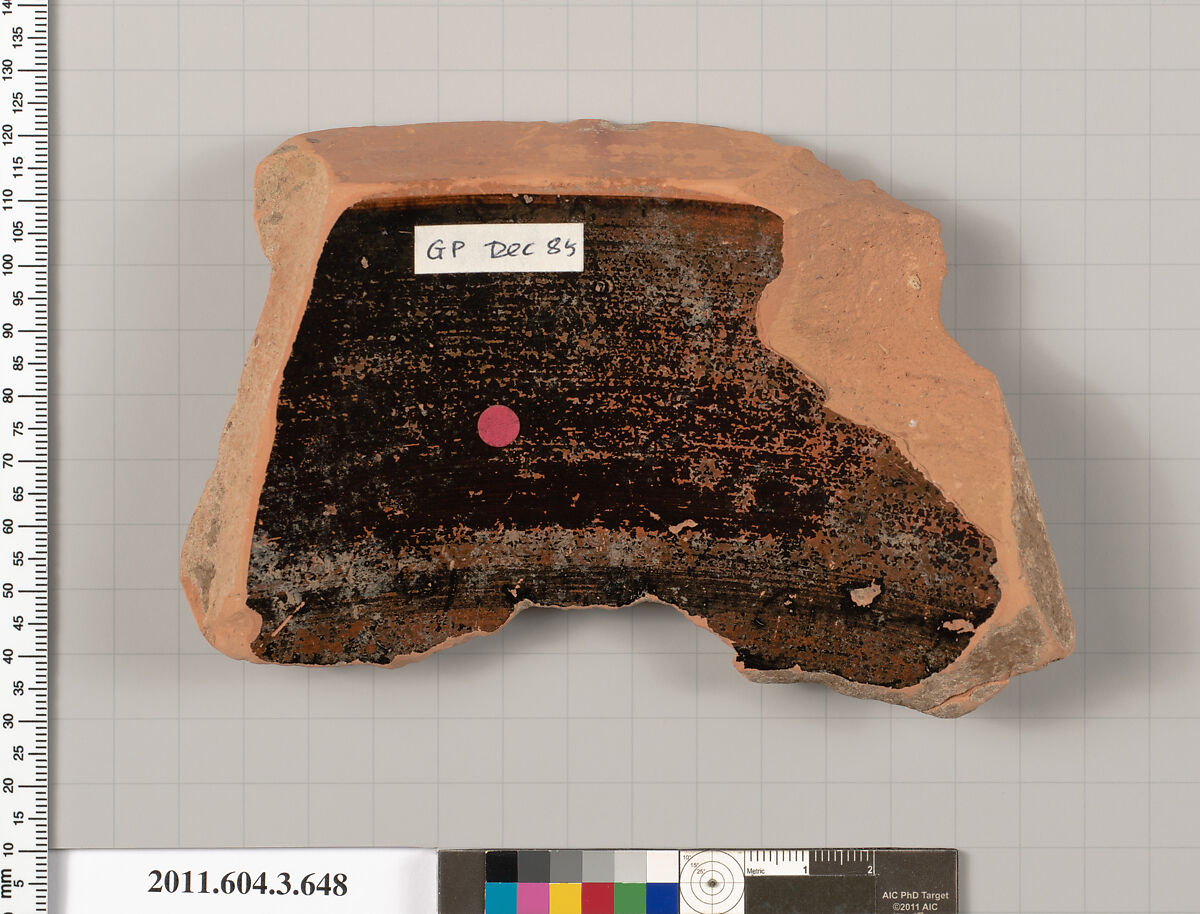 Terracotta fragment of a volute-krater (bowl for mixing wine and water), Attributed to the Theseus Painter [Jasper Gaunt], Terracotta, Greek, Attic