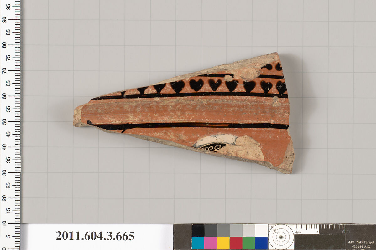 Terracotta fragment of a calyx-krater (bowl for mixing wine and water), Terracotta, Greek, Attic 