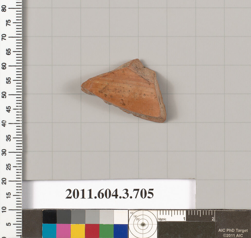 Terracotta fragment of a hydria (water jar), Terracotta, Greek, Attic