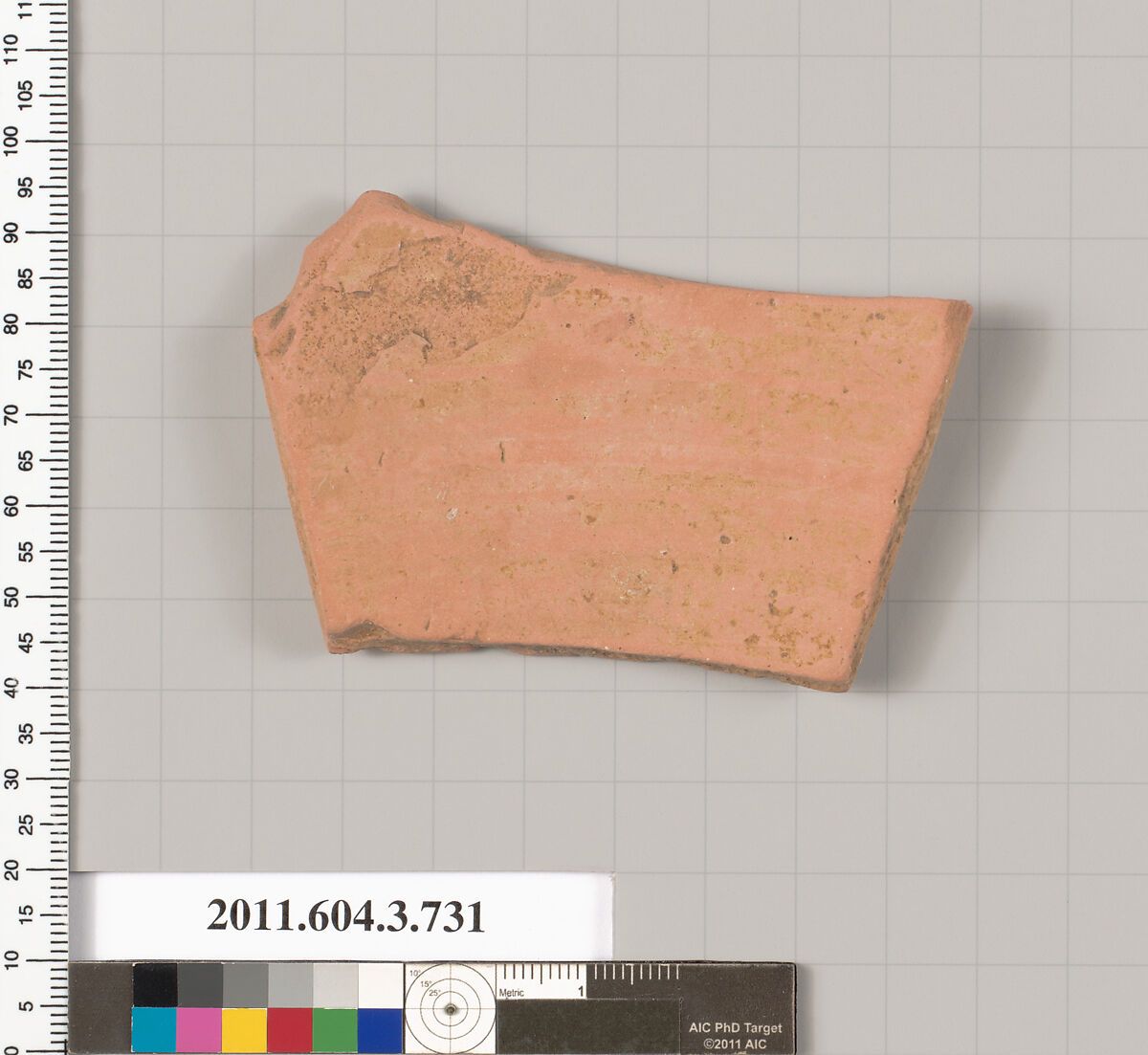 Terracotta fragment of a neck-amphora (jar), Terracotta, Greek, Attic