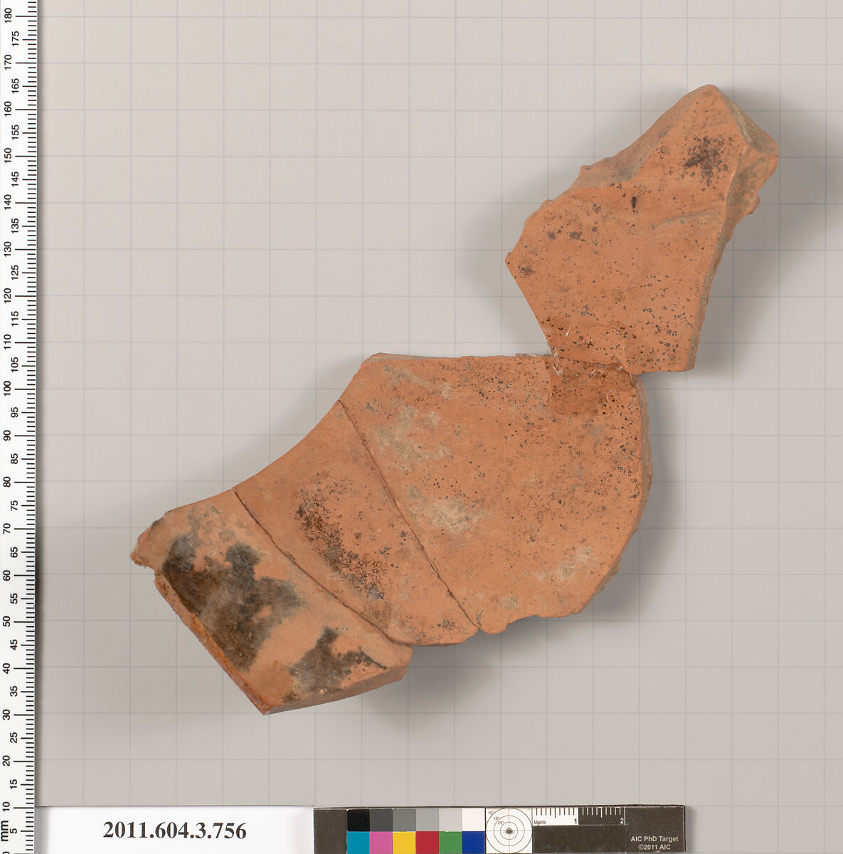 Terracotta fragment of a neck-amphora (jar), Terracotta, Greek, Attic