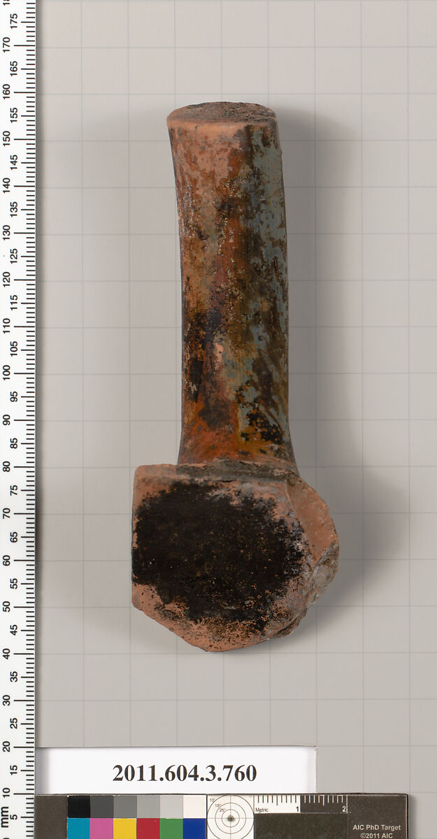 Terracotta fragment of a neck-amphora (jar), Terracotta, Greek, Attic