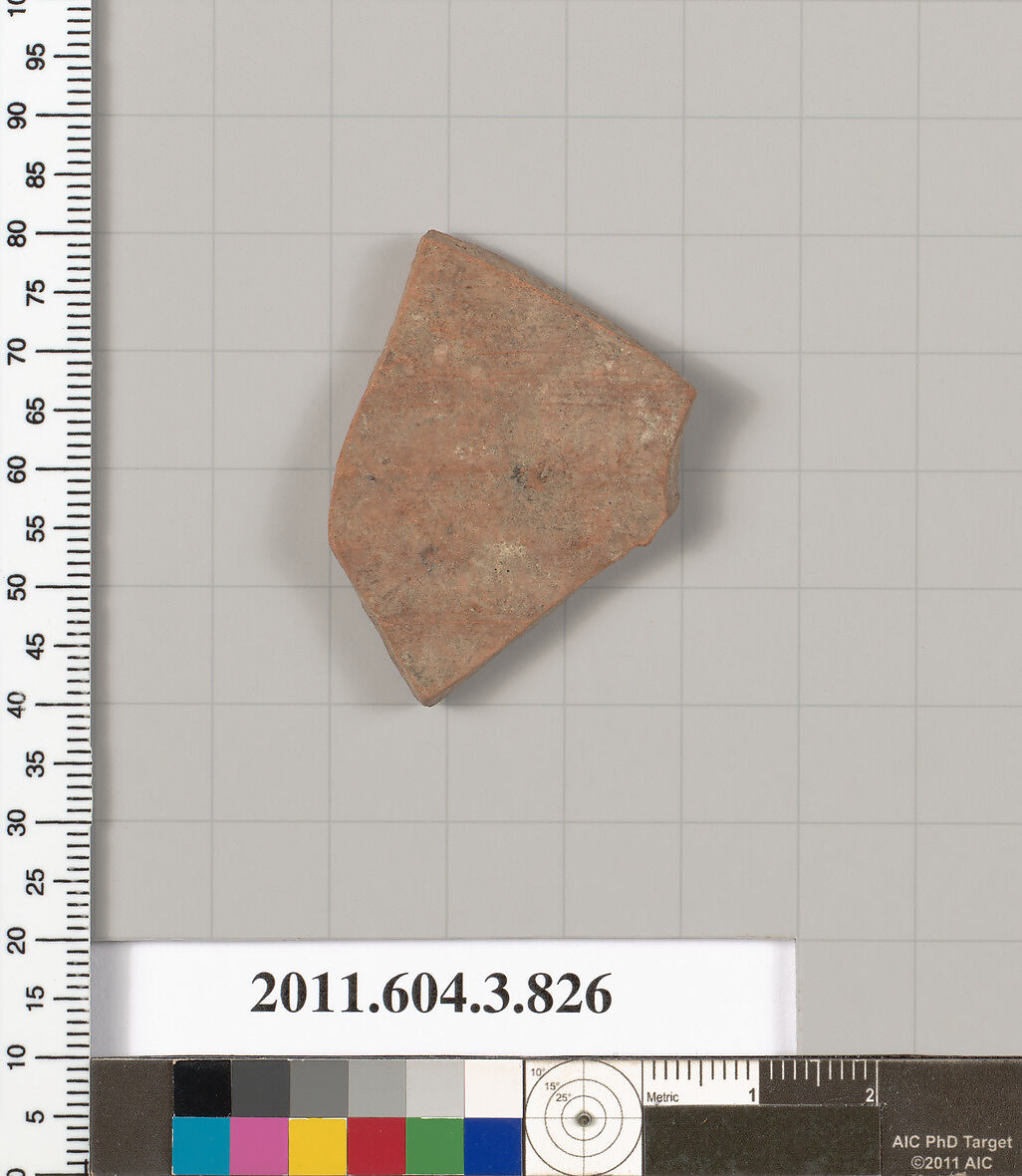 Terracotta fragment of a lekythos (oil flask), Terracotta, Greek, Attic