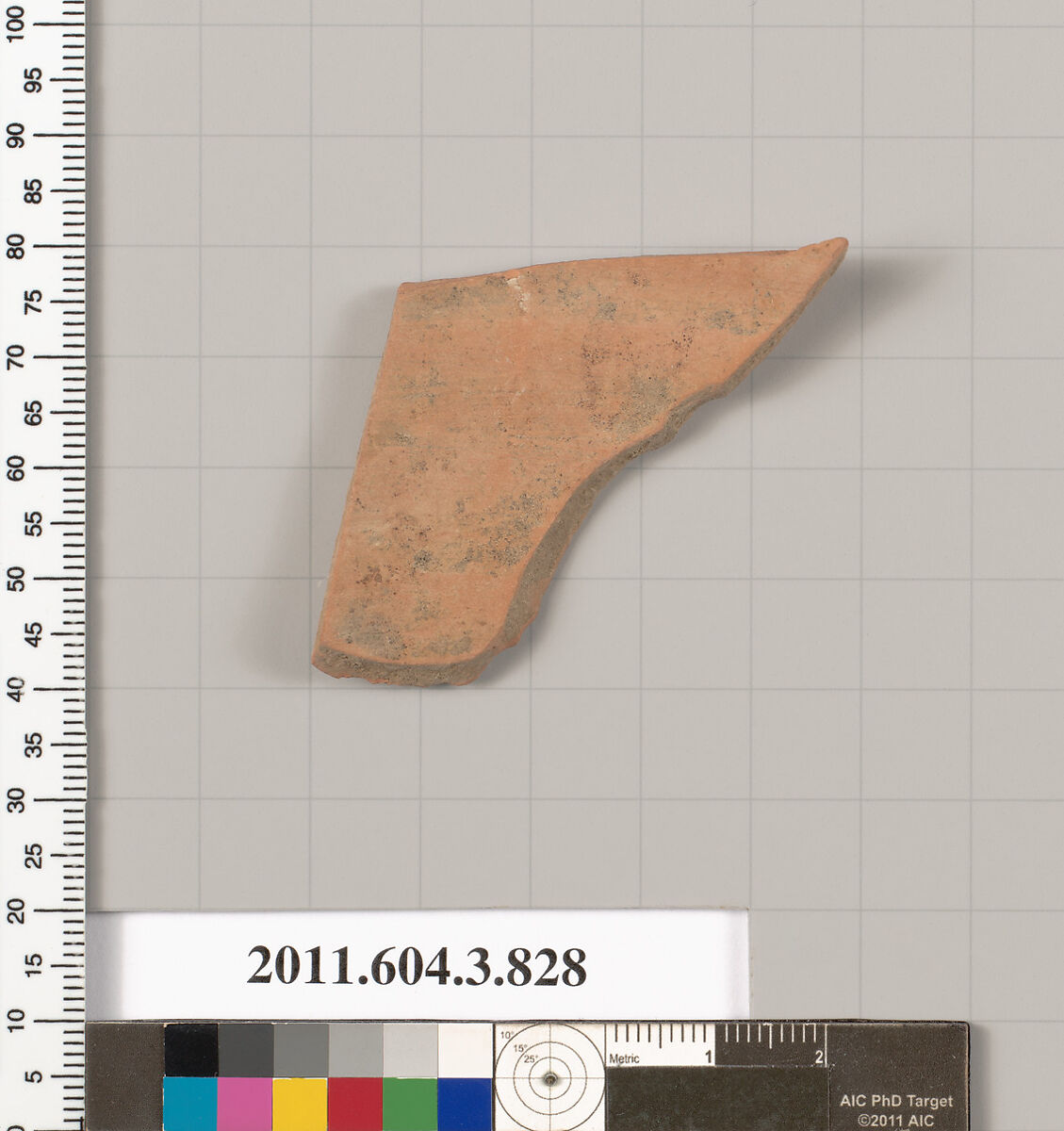 Terracotta fragment of a lekythos (oil flask), Terracotta, Greek, Attic
