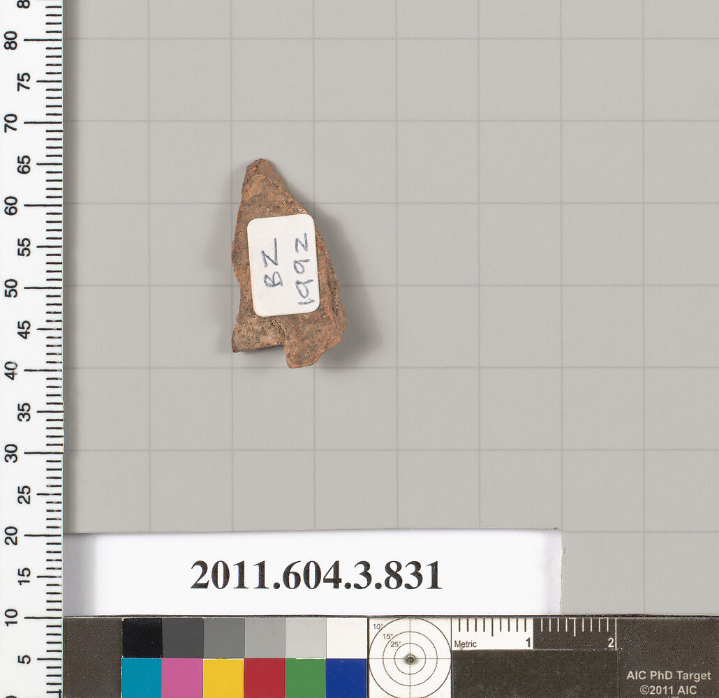 Terracotta fragment of a lekythos (oil flask), Terracotta, Greek, Attic