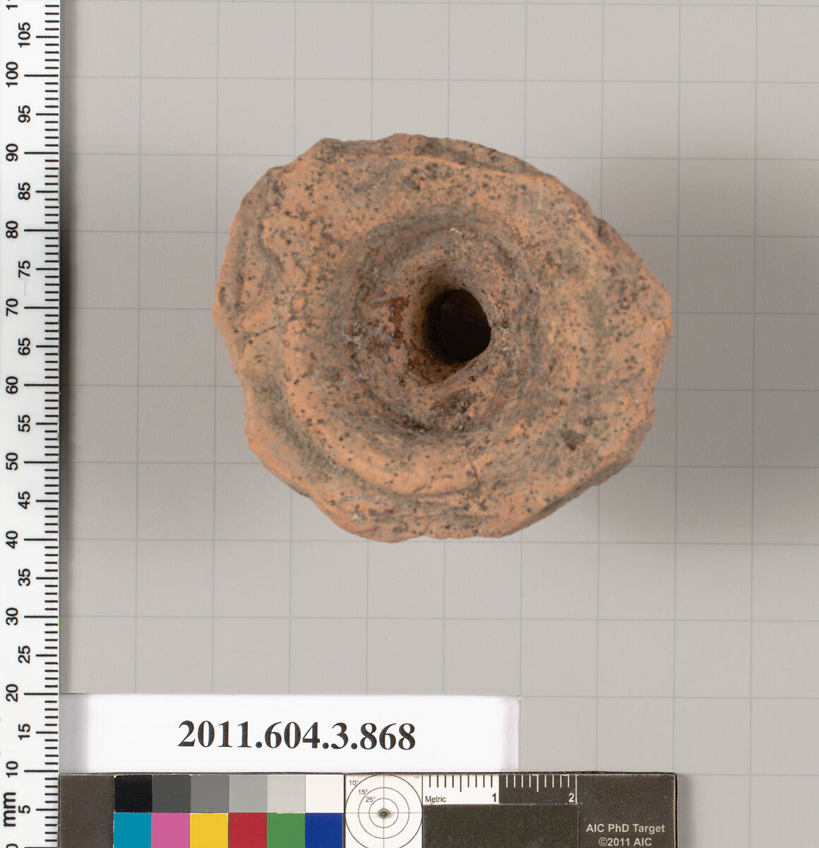 Terracotta fragment of a lekythos (oil flask), Terracotta, Greek, Attic