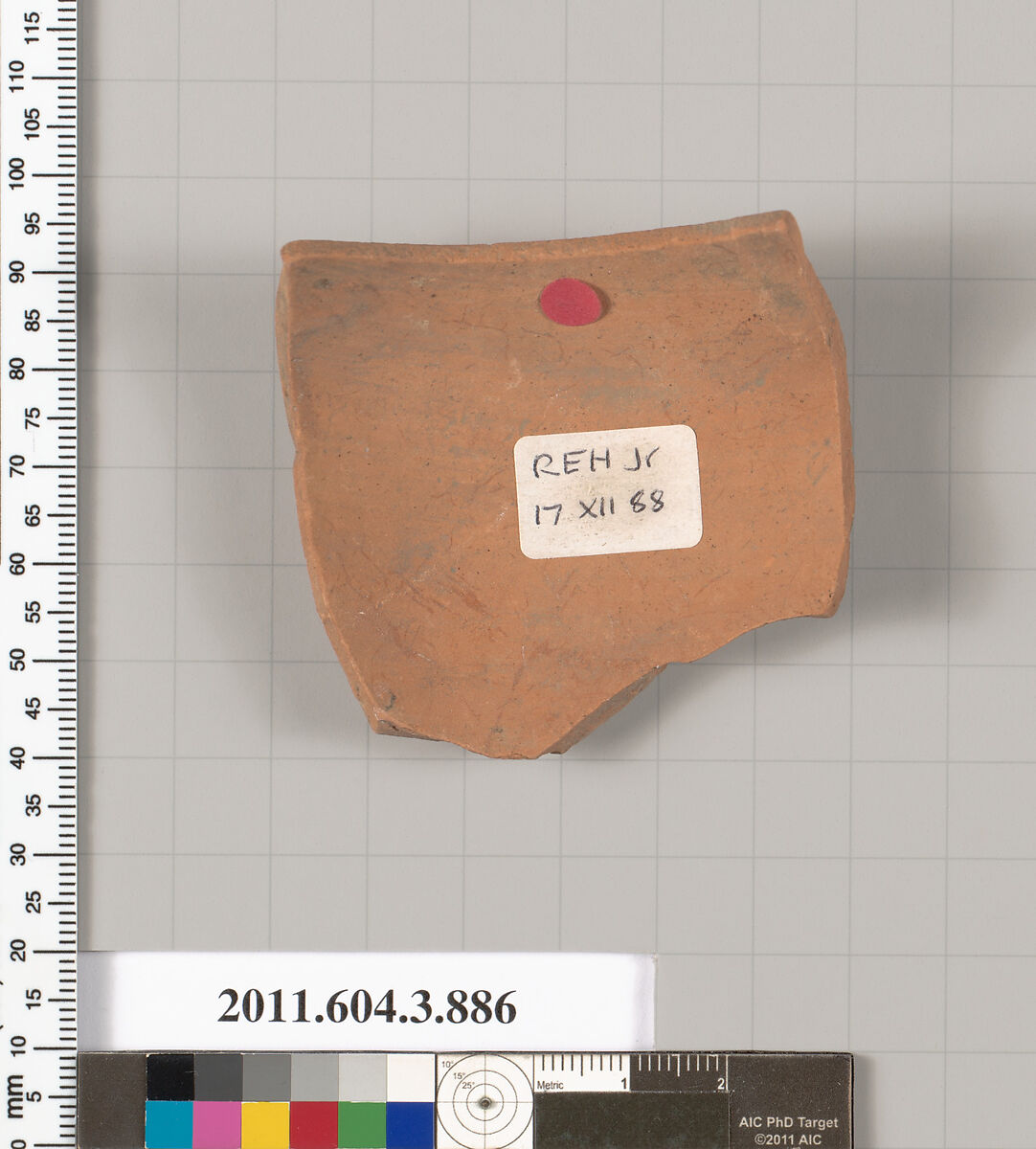 Terracotta fragment of a lekythos (oil flask), Terracotta, Greek, Attic
