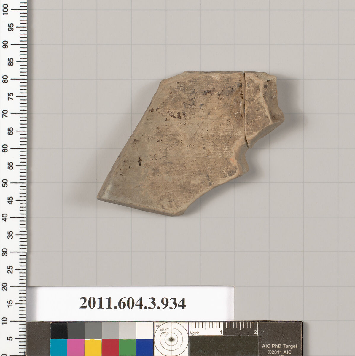 Terracotta fragment of a lekythos (oil flask), Terracotta, Greek, Attic