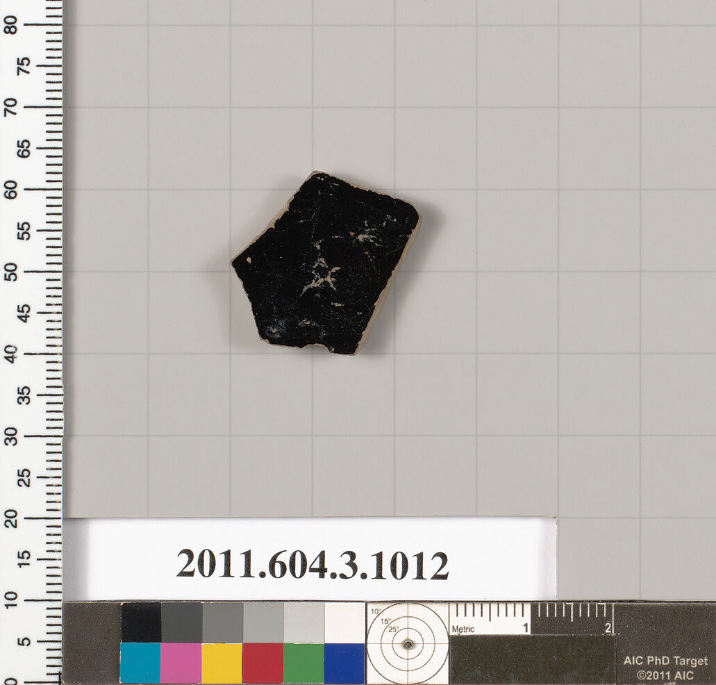 Terracotta fragment of a lekanis (covered dish)?, Terracotta, Greek, Attic