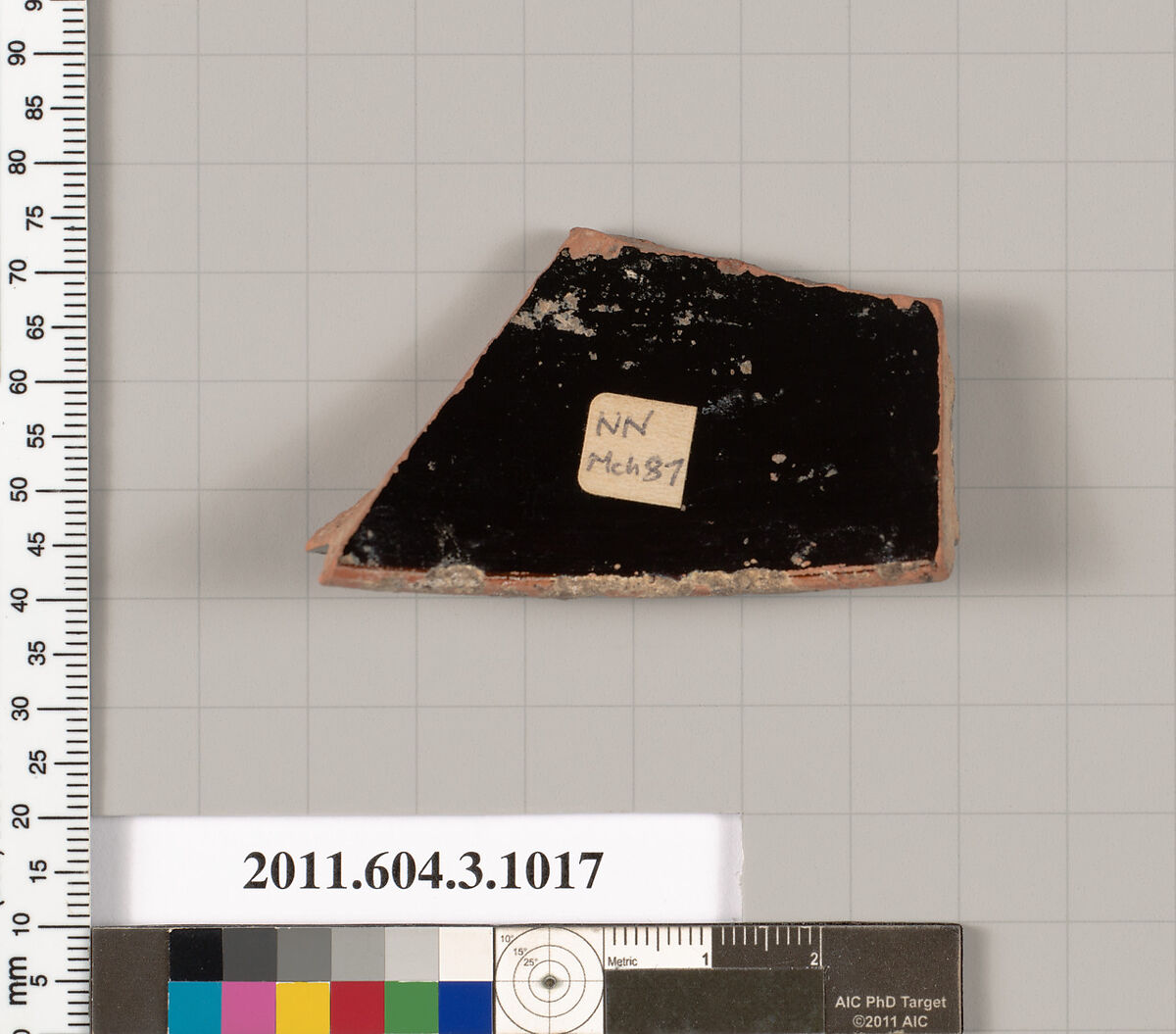 Terracotta fragment of a lekanis (covered dish), Terracotta, Greek, Attic