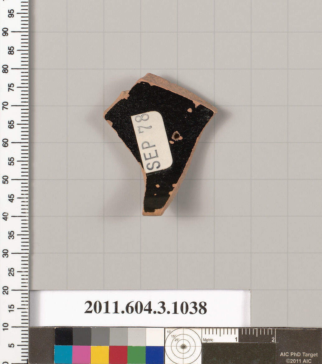 Terracotta fragment of a fish plate?, Terracotta, Greek, Attic