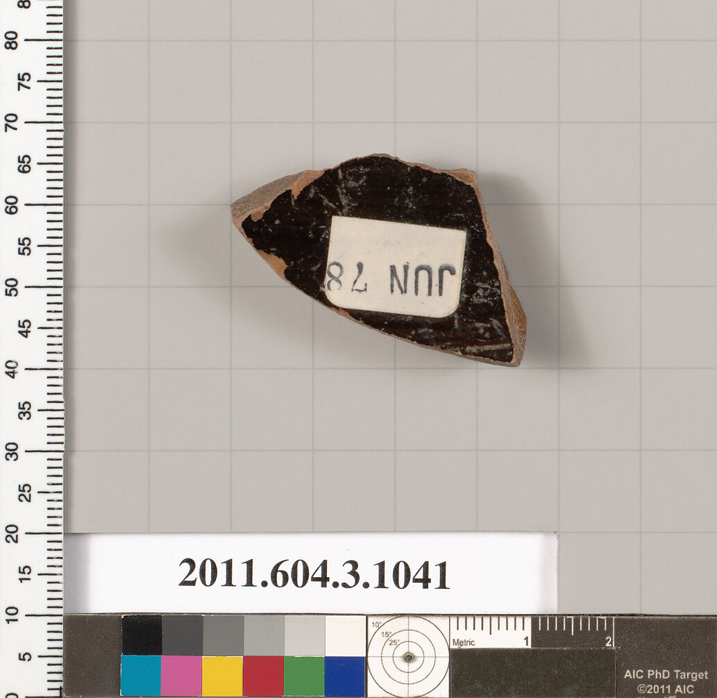 Terracotta fragment of a plate?, Terracotta, Greek, Attic