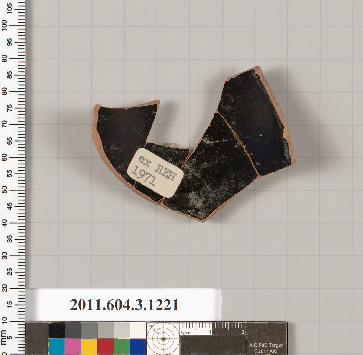 Terracotta rim fragment of a kyathos (cup-shaped ladle), Terracotta, Greek, Attic