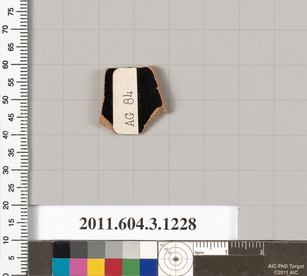 Terracotta rim fragment of a kyathos (cup-shaped ladle), Terracotta, Greek, Attic