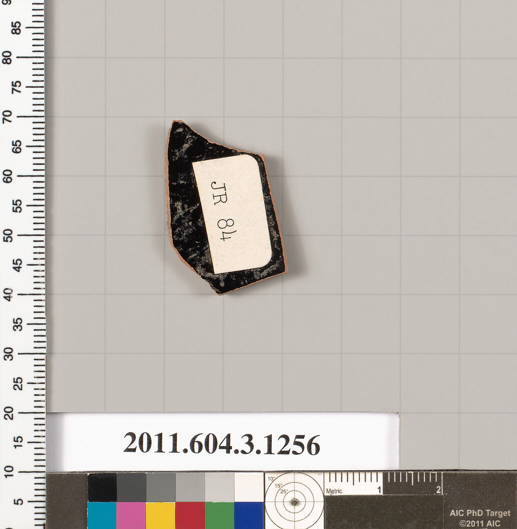 Terracotta fragment of a skyphos (deep drinking cup), Terracotta, Greek, Attic