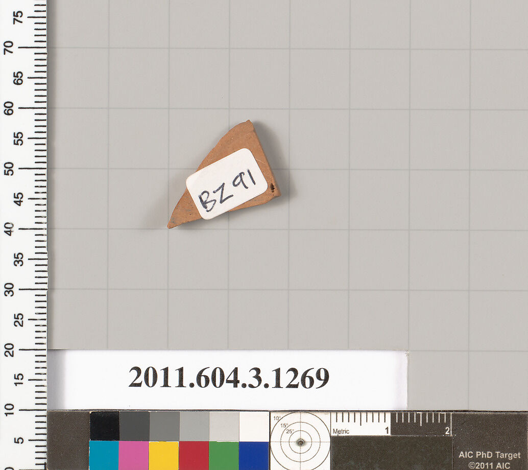 Terracotta fragment of an oinochoe (jug), Terracotta, Greek, Attic