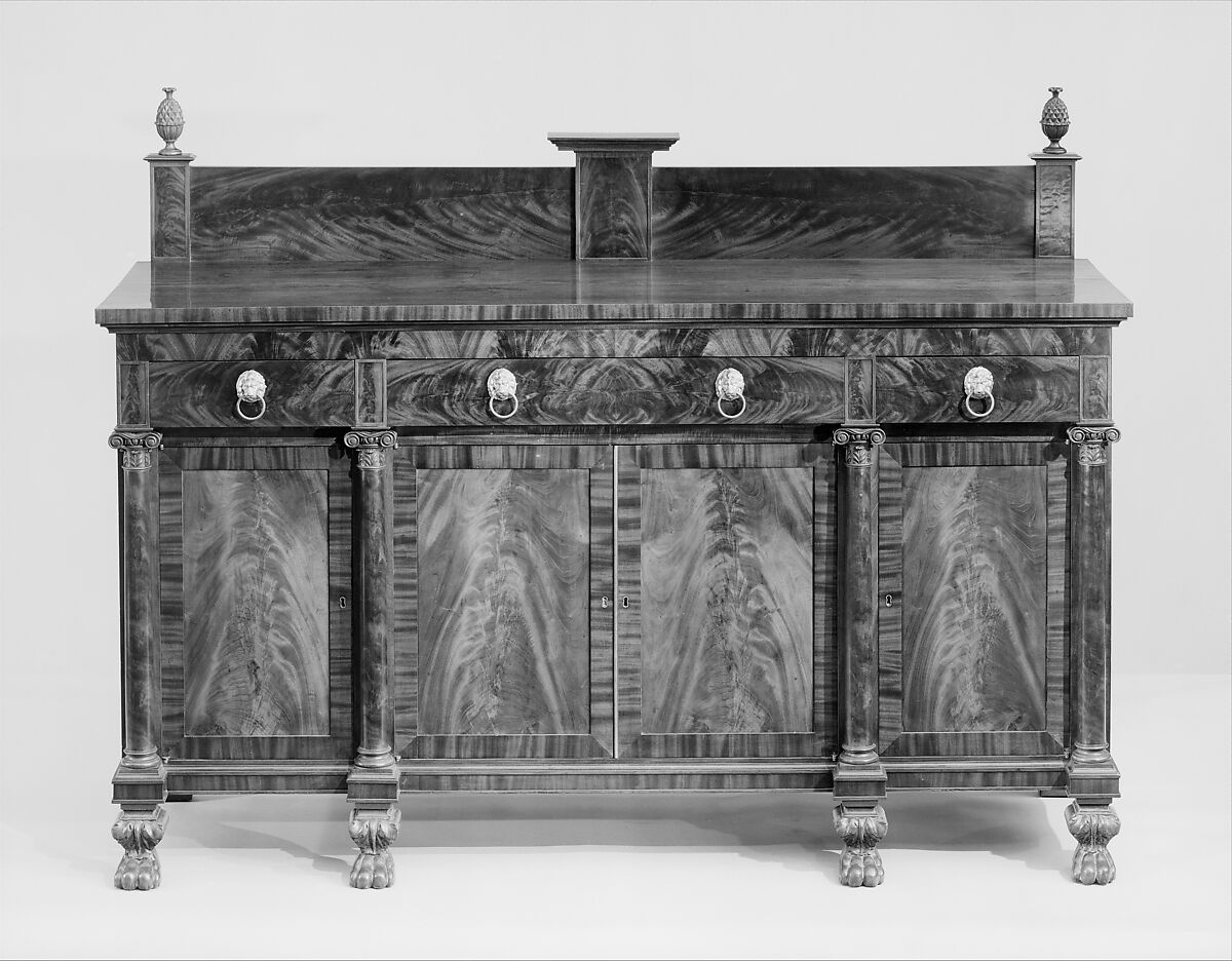 Sideboard Table, Charles-Honoré Lannuier (France 1779–1819 New York), Mahogany, tulip poplar, white pine, American