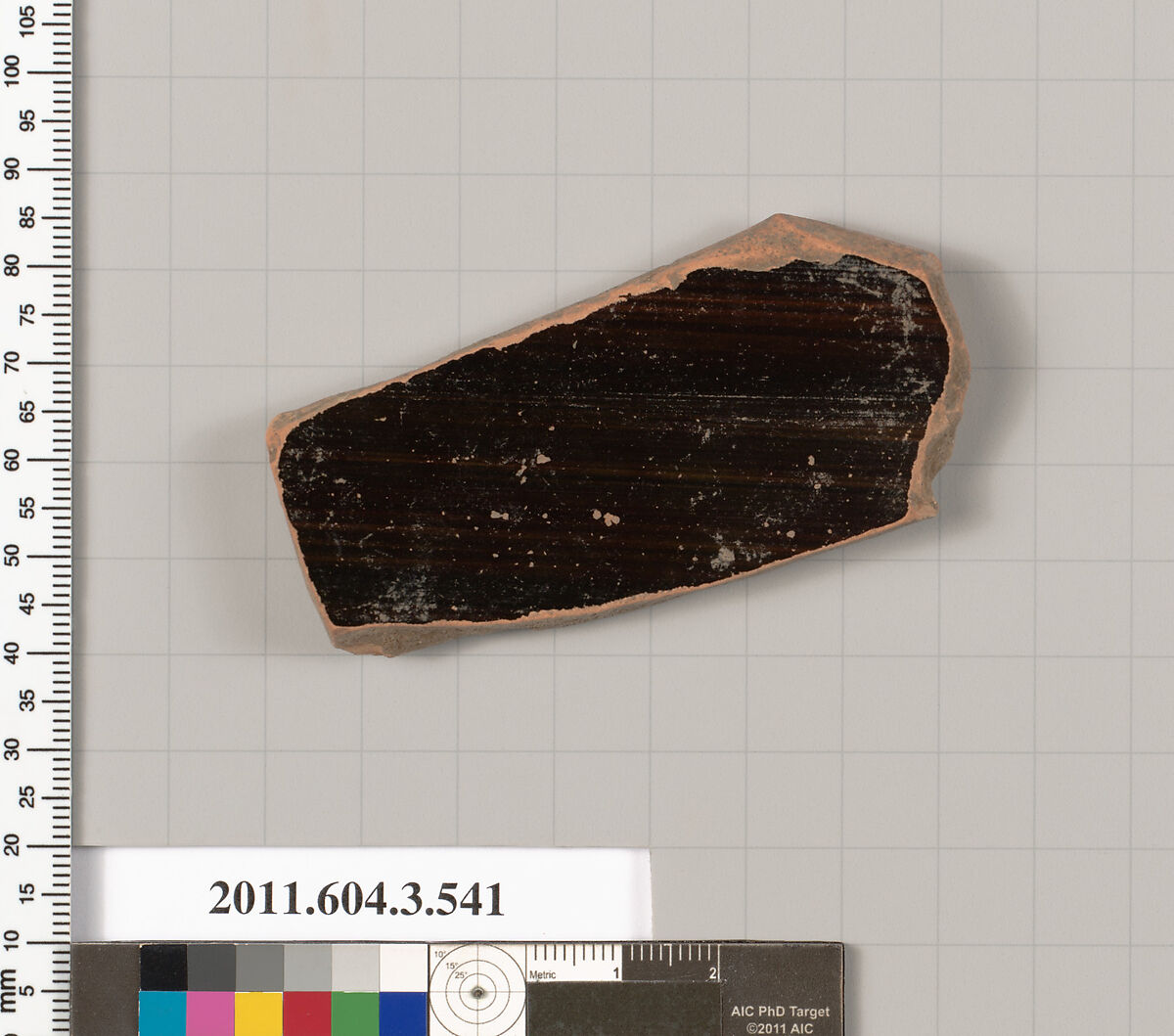 Terracotta fragment of a column-krater (bowl for mixing wine and water), Terracotta, Greek, Attic