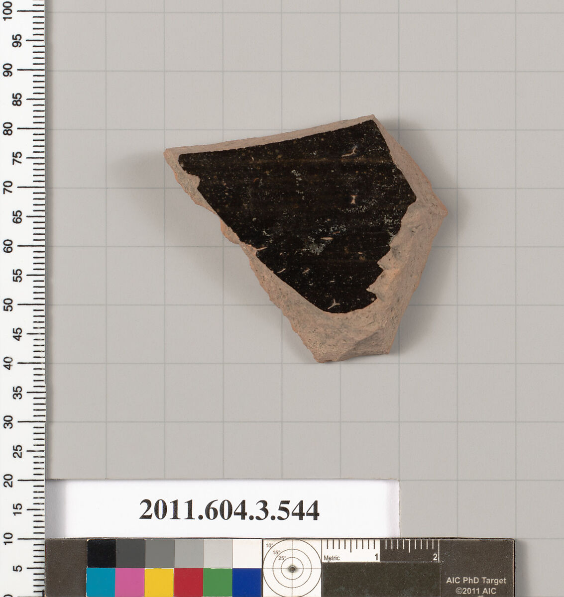 Terracotta fragment of a column-krater (bowl for mixing wine and water), Terracotta, Greek, Attic