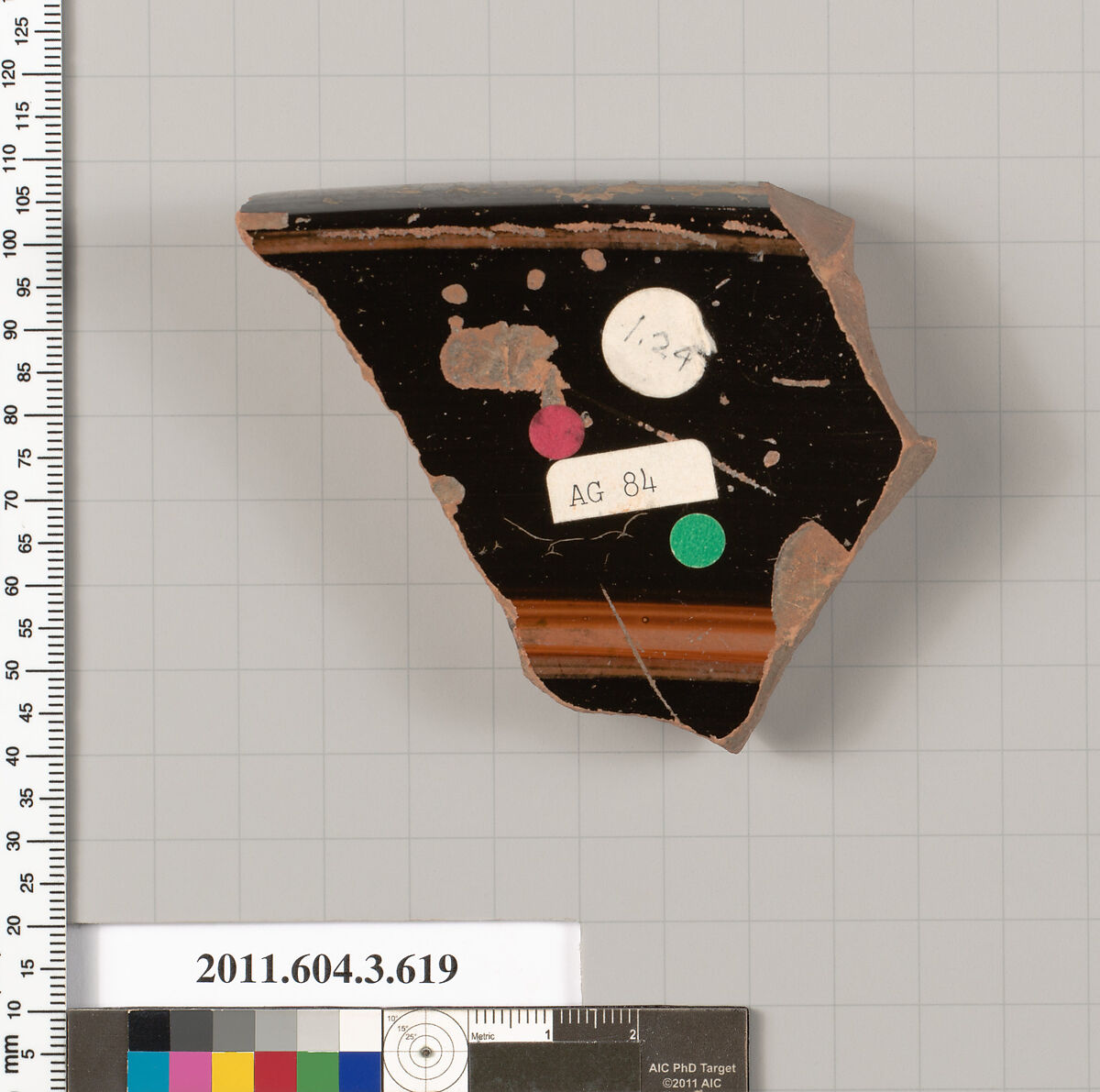 Terracotta fragment of a calyx-krater (bowl for mixing wine and water), Terracotta, Greek, Attic