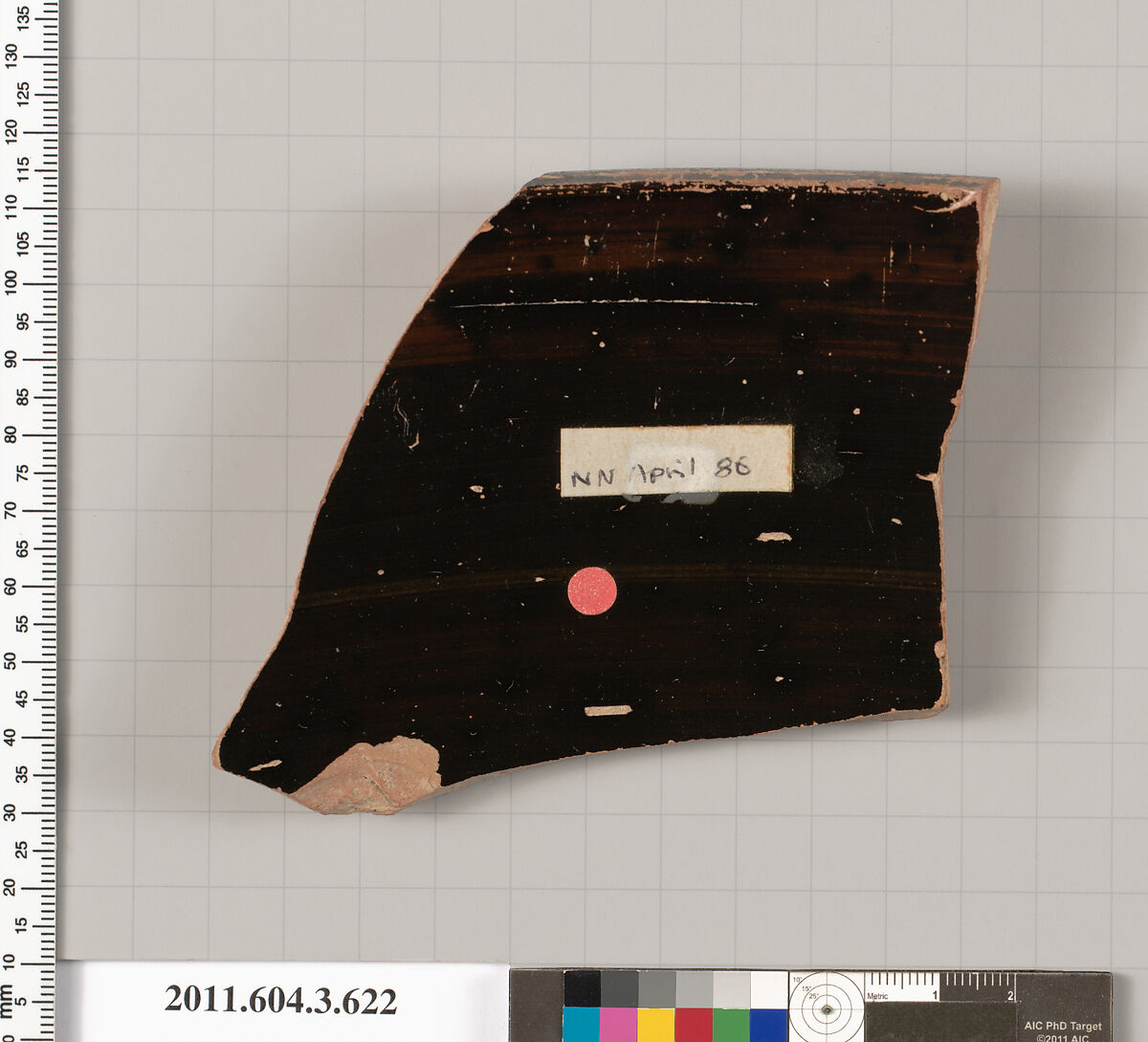 Terracotta fragment of a calyx-krater (bowl for mixing wine and water), Terracotta, Greek, Attic