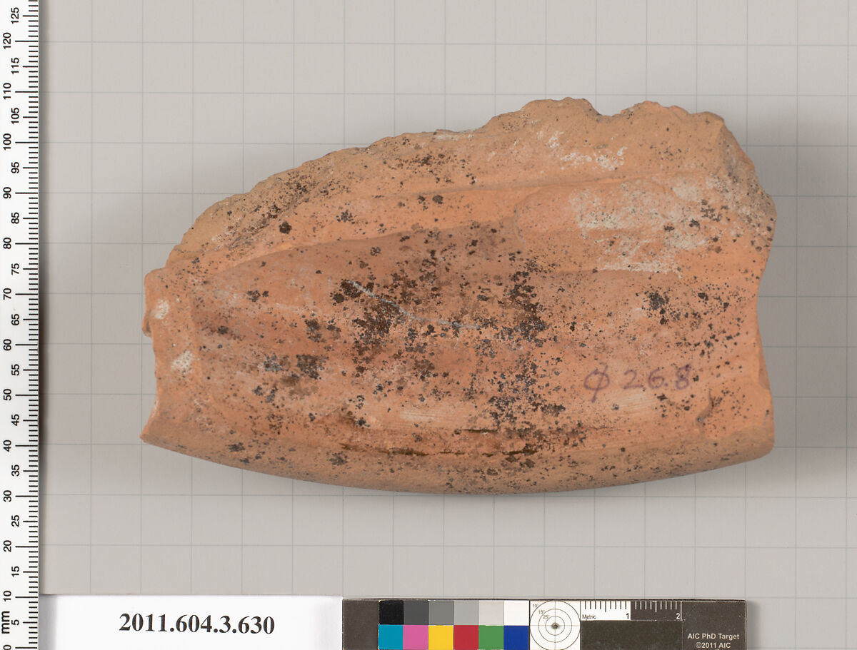 Terracotta fragment of a calyx-krater (bowl for mixing wine and water), Terracotta, Greek, Attic