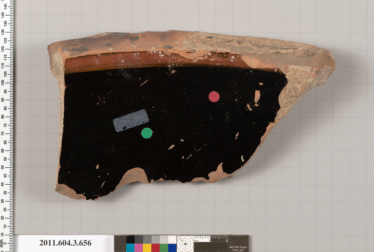 Terracotta fragment of a volute-krater (bowl for mixing wine and water), Terracotta, Greek, Attic