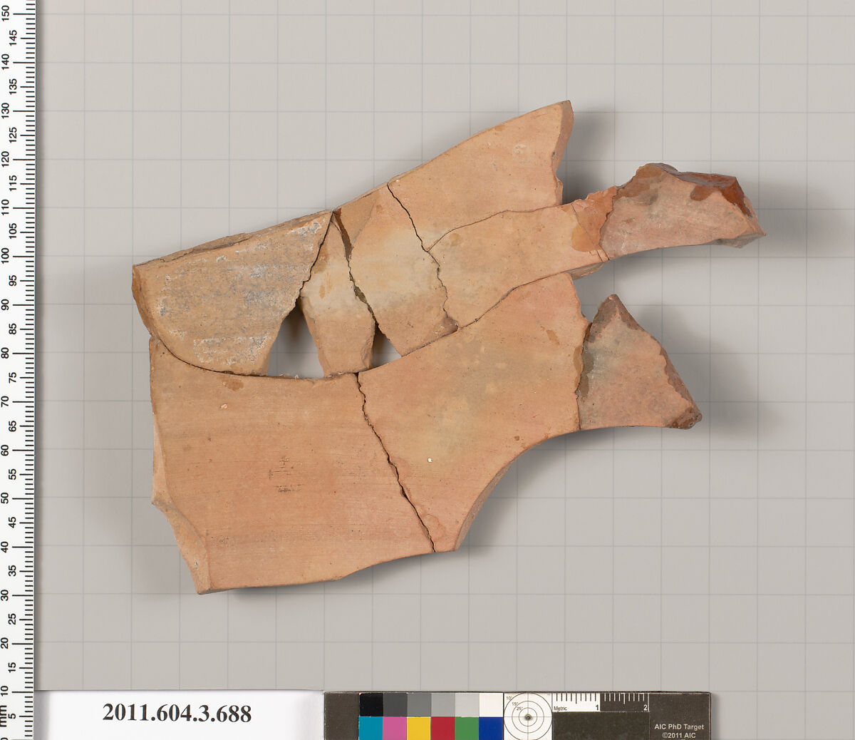 Terracotta fragment of a hydria (water jar), Terracotta, Greek, Attic