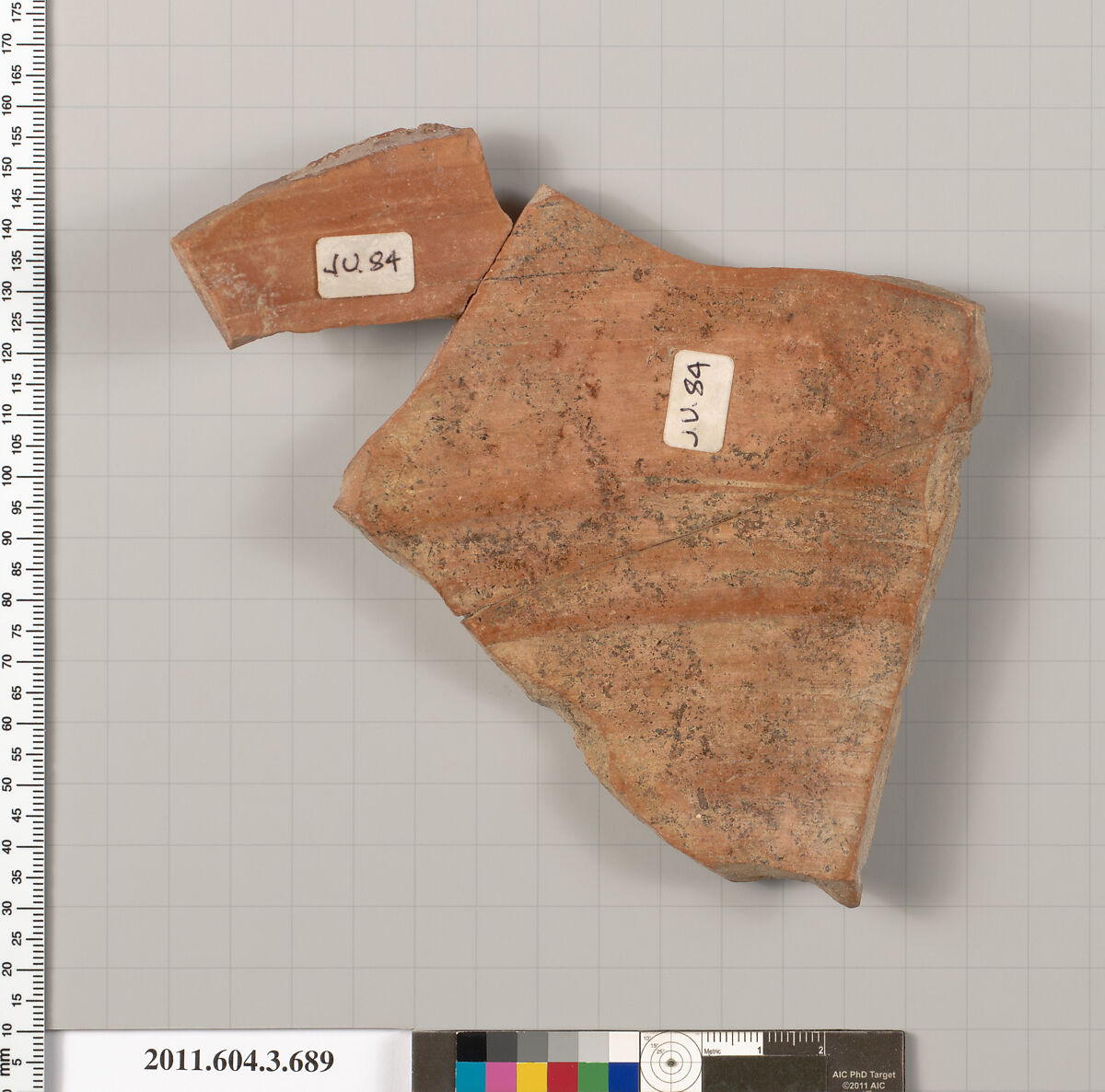 Terracotta fragment of a hydria (water jar), Terracotta, Greek, Attic