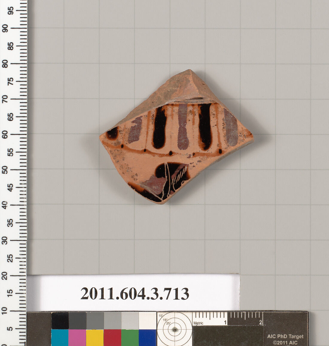 Terracotta fragment of a hydria (water jar), Terracotta, Greek, Attic 