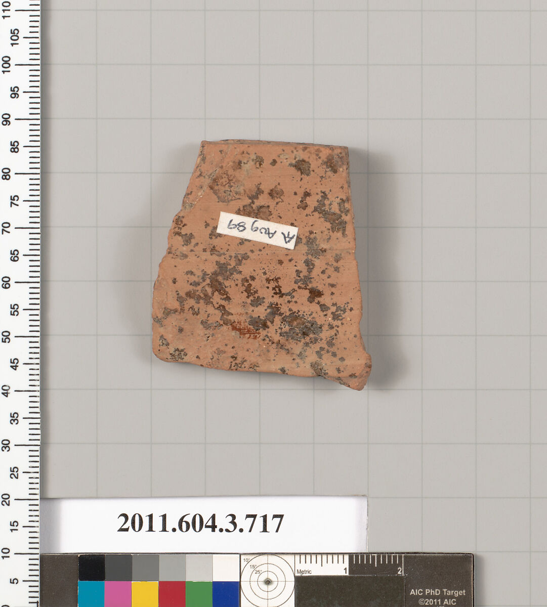 Terracotta fragment of a hydria (water jar), Terracotta, Greek, Attic