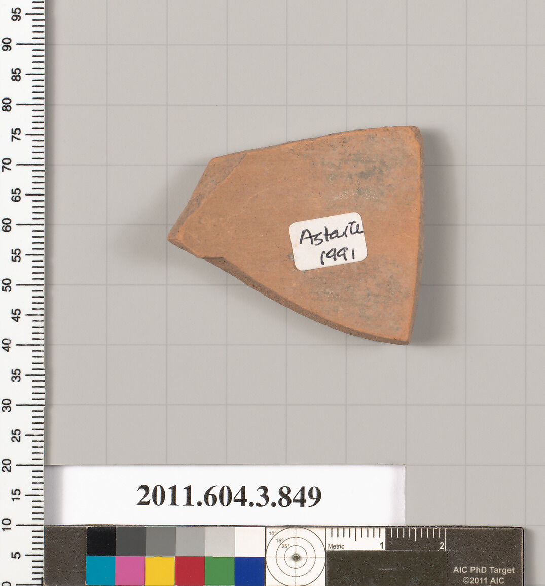 Terracotta fragment of a lekythos (oil flask), Terracotta, Greek, Attic