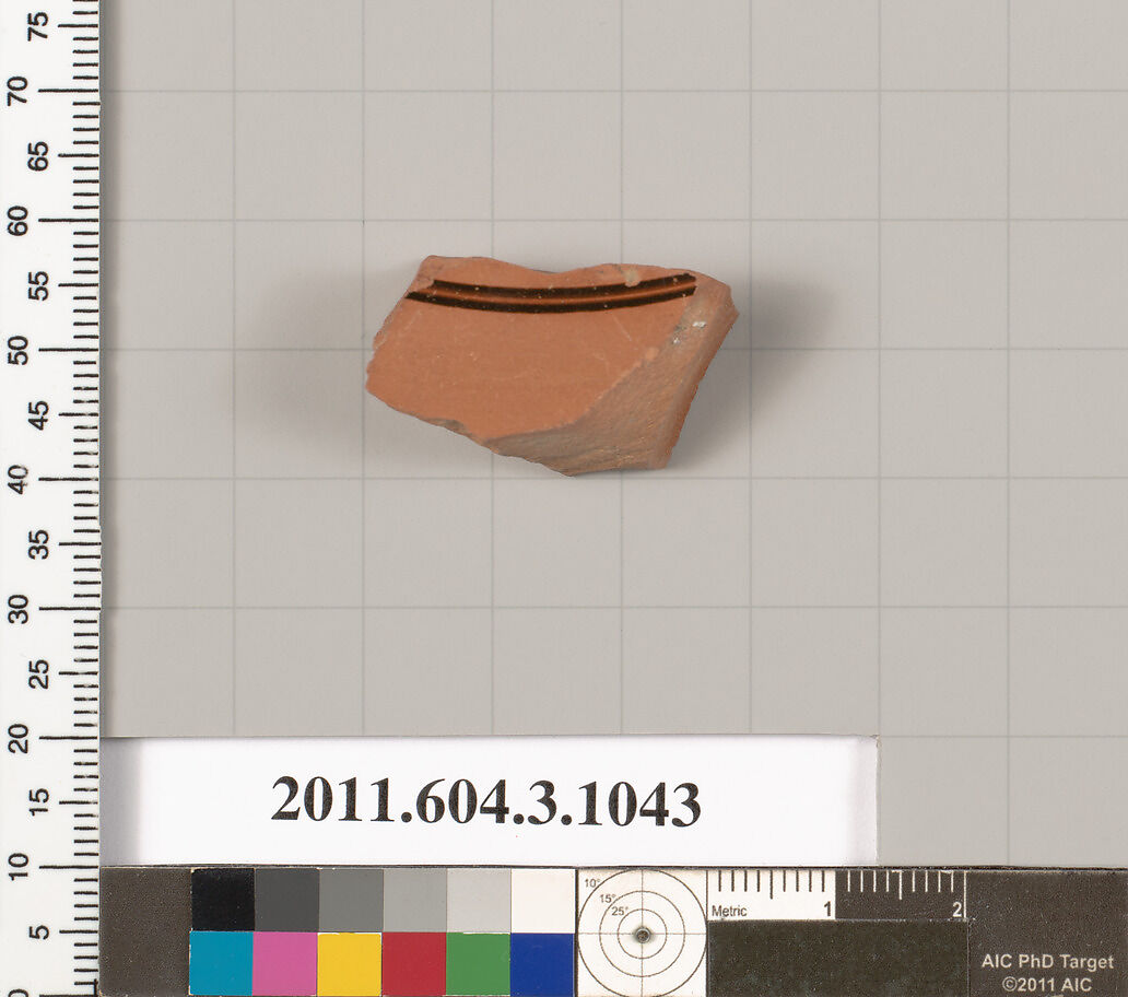 Terracotta fragment of a plate?, Terracotta, Greek, Attic 