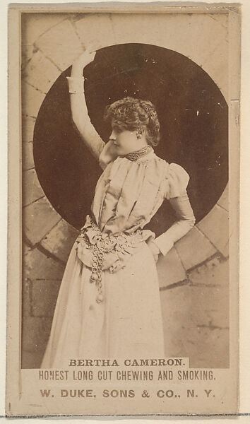 Bertha Cameron from the Actresses, Celebrities, and Children series (N151) issued by Duke Sons & Co. to promote Duke Cigarettes, Issued by W. Duke, Sons &amp; Co. (New York and Durham, N.C.), Albumen photograph 