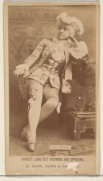 Corinne from the Actresses, Celebrities, and Children series (N151) issued by Duke Sons & Co. to promote Duke Cigarettes, Issued by W. Duke, Sons &amp; Co. (New York and Durham, N.C.), Albumen photograph 