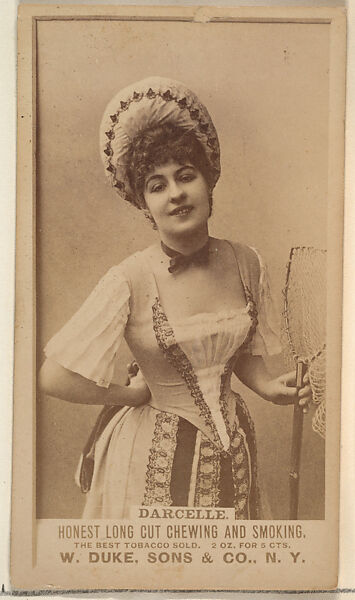 Darcelle from the Actresses, Celebrities, and Children series (N151) issued by Duke Sons & Co. to promote Duke Cigarettes, Issued by W. Duke, Sons &amp; Co. (New York and Durham, N.C.), Albumen photograph 
