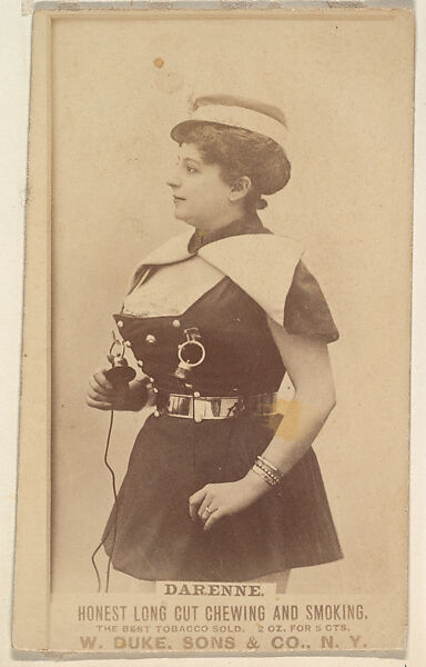 Darenne from the Actresses, Celebrities, and Children series (N151) issued by Duke Sons & Co. to promote Duke Cigarettes, Issued by W. Duke, Sons &amp; Co. (New York and Durham, N.C.), Albumen photograph 