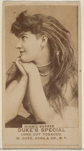 Minnie Dupree from the Actresses, Celebrities, and Children series (N151) issued by Duke Sons & Co. to promote Duke Cigarettes, Issued by W. Duke, Sons &amp; Co. (New York and Durham, N.C.), Albumen photograph 