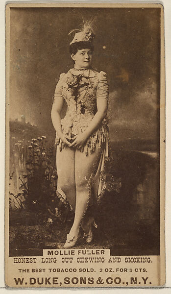 Mollie Fuller from the Actresses, Celebrities, and Children series (N151) issued by Duke Sons & Co. to promote Duke Cigarettes, Issued by W. Duke, Sons &amp; Co. (New York and Durham, N.C.), Albumen photograph 
