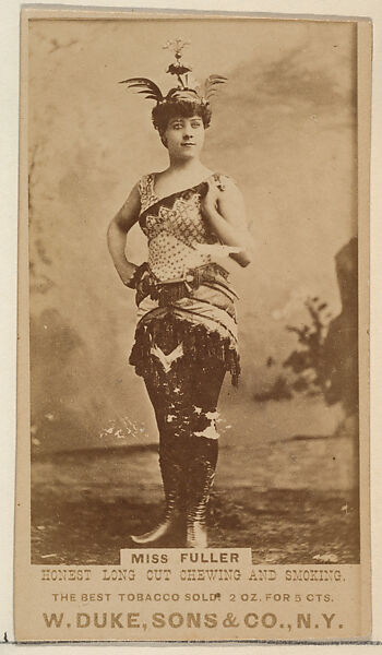 Miss Fuller from the Actresses, Celebrities, and Children series (N151) issued by Duke Sons & Co. to promote Duke Cigarettes, Issued by W. Duke, Sons &amp; Co. (New York and Durham, N.C.), Albumen photograph 