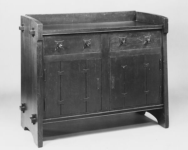 Sideboard Table, Designed by Gustav Stickley (American, Osceola, Wisconsin 1858–1942 Syracuse, New York), White oak, poplar, cast iron, American