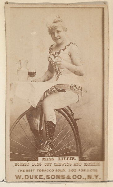 Miss Lillis from the Actresses, Celebrities, and Children series (N151) issued by Duke Sons & Co. to promote Duke Cigarettes, Issued by W. Duke, Sons &amp; Co. (New York and Durham, N.C.), Albumen photograph 