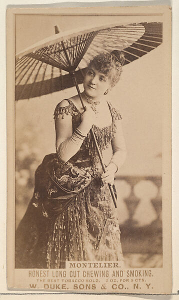 Montelier from the Actresses, Celebrities, and Children series (N151) issued by Duke Sons & Co. to promote Duke Cigarettes, Issued by W. Duke, Sons &amp; Co. (New York and Durham, N.C.), Albumen photograph 