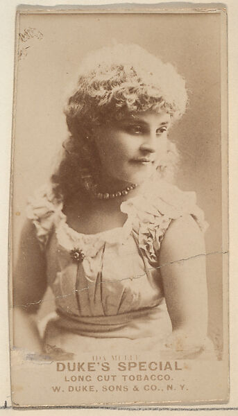 Ida Mulle from the Actresses, Celebrities, and Children series (N151) issued by Duke Sons & Co. to promote Duke Cigarettes, Issued by W. Duke, Sons &amp; Co. (New York and Durham, N.C.), Albumen photograph 